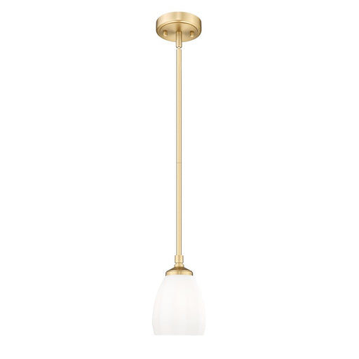 Z-Lite Oren 1 Light 6" Pendant, Modern Gold/Matte Opal - 7004P5-MGLD