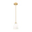 Z-Lite Oren 1 Light 6" Pendant, Modern Gold/Matte Opal