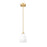 Z-Lite Oren 1 Light 6" Pendant, Modern Gold/Matte Opal