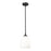 Z-Lite Oren 1 Light 8" Pendant, Matte Black/Matte Opal - 7004P8-MB