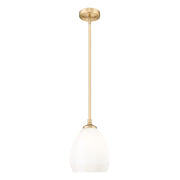 Z-Lite Oren 1 Light 8" Pendant, Modern Gold/Matte Opal - 7004P8-MGLD