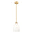 Z-Lite Oren 1 Light 8" Pendant, Modern Gold/Matte Opal - 7004P8-MGLD