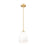 Z-Lite Oren 1 Light 8" Pendant, Modern Gold/Matte Opal
