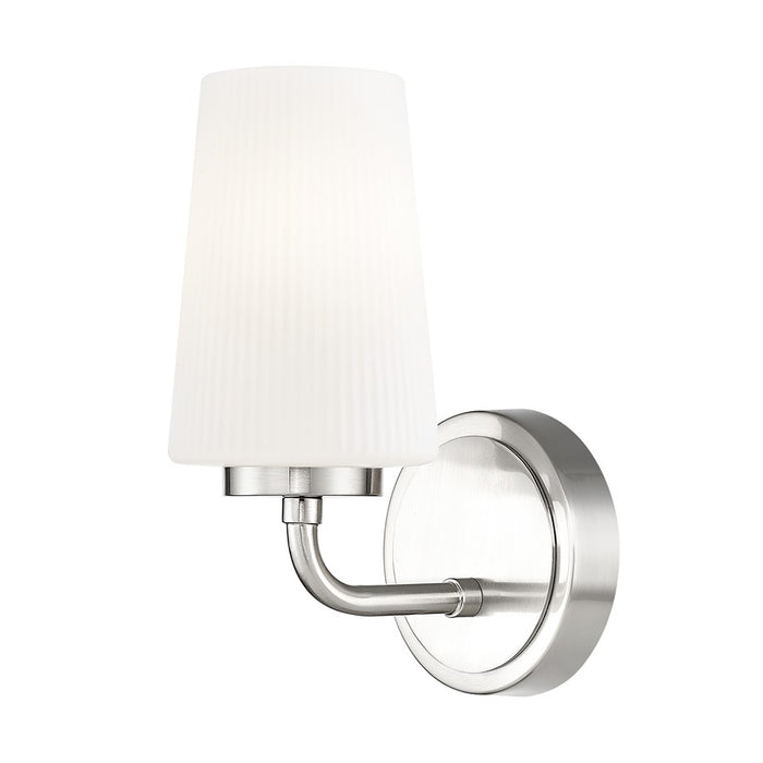 Z-Lite Montford 1 Light Wall Sconce, Brushed Nickel/Matte Opal - 7005-1S-BN