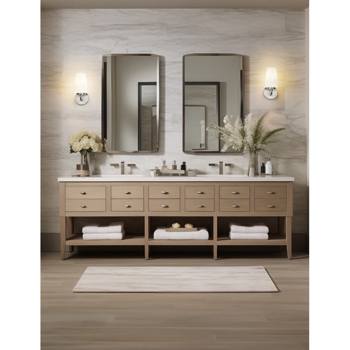 Z-Lite Montford 1 Light Wall Sconce, Brushed Nickel/Matte Opal