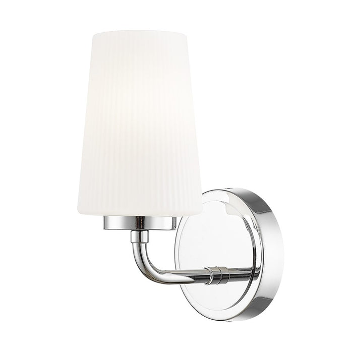 Z-Lite Montford 1 Light Wall Sconce, Chrome/Matte Opal - 7005-1S-CH