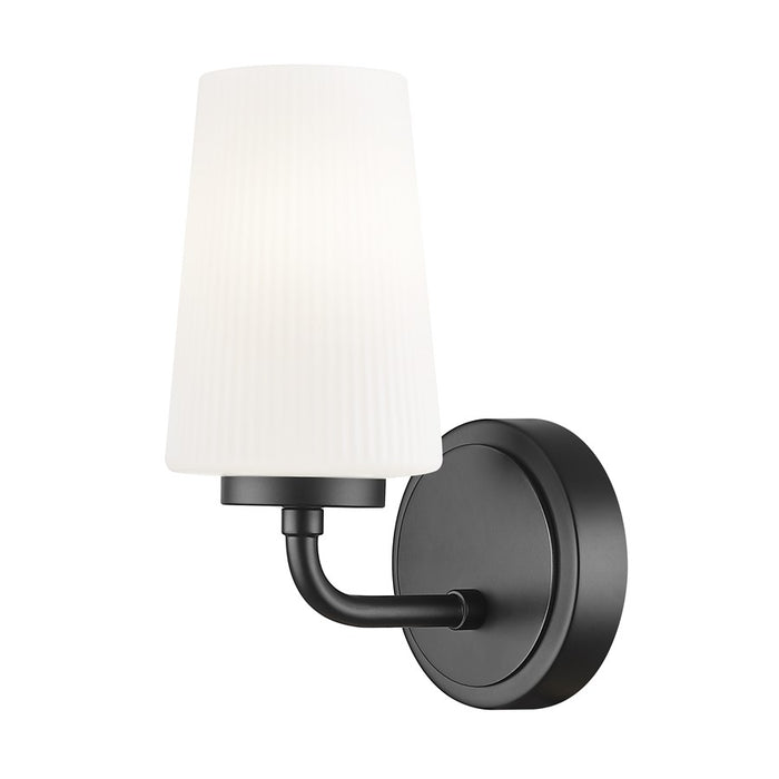 Z-Lite Montford 1 Light Wall Sconce, Matte Black/Matte Opal - 7005-1S-MB