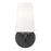 Z-Lite Montford 1 Light Wall Sconce, Matte Black/Matte Opal