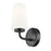 Z-Lite Montford 1 Light Wall Sconce, Matte Black/Matte Opal