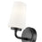 Z-Lite Montford 1 Light Wall Sconce, Matte Black/Matte Opal