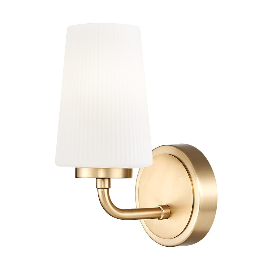 Z-Lite Montford 1 Light Wall Sconce, Modern Gold/Matte Opal - 7005-1S-MGLD