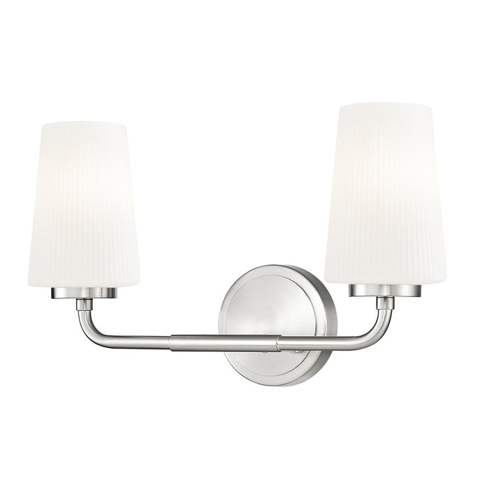 Z-Lite Montford 2 Light Vanity, Brushed Nickel/Matte Opal - 7005-2V-BN