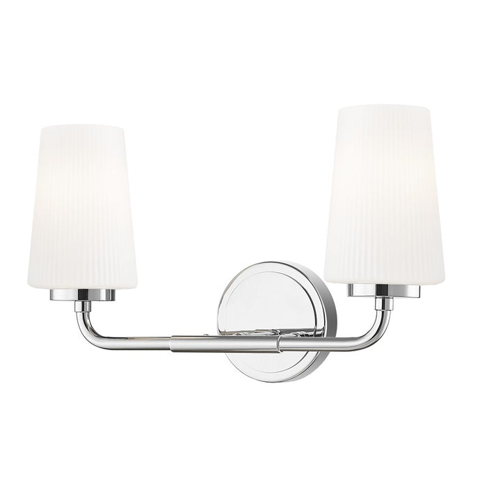 Z-Lite Montford 2 Light Vanity, Chrome/Matte Opal - 7005-2V-CH