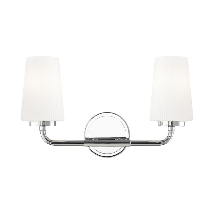 Z-Lite Montford 2 Light Vanity, Chrome/Matte Opal