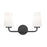 Z-Lite Montford 2 Light Vanity, Matte Black/Matte Opal