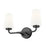 Z-Lite Montford 2 Light Vanity, Matte Black/Matte Opal