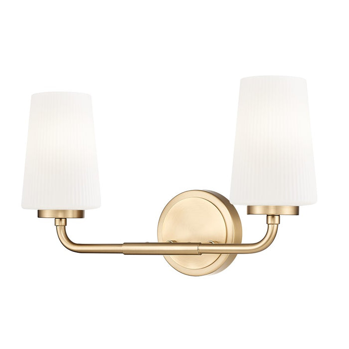 Z-Lite Montford 2 Light Vanity, Modern Gold/Matte Opal - 7005-2V-MGLD