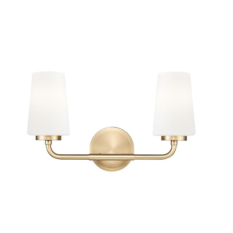 Z-Lite Montford 2 Light Vanity, Modern Gold/Matte Opal
