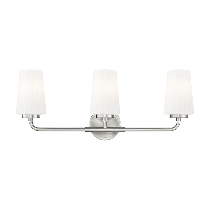 Z-Lite Montford 3 Light Vanity, Brushed Nickel/Matte Opal
