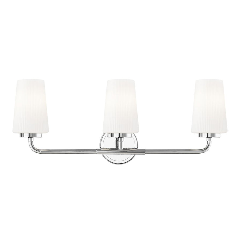 Z-Lite Montford 3 Light Vanity, Chrome/Matte Opal