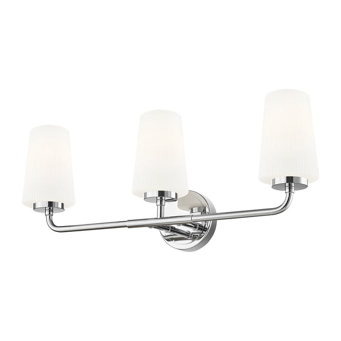 Z-Lite Montford 3 Light Vanity, Chrome/Matte Opal