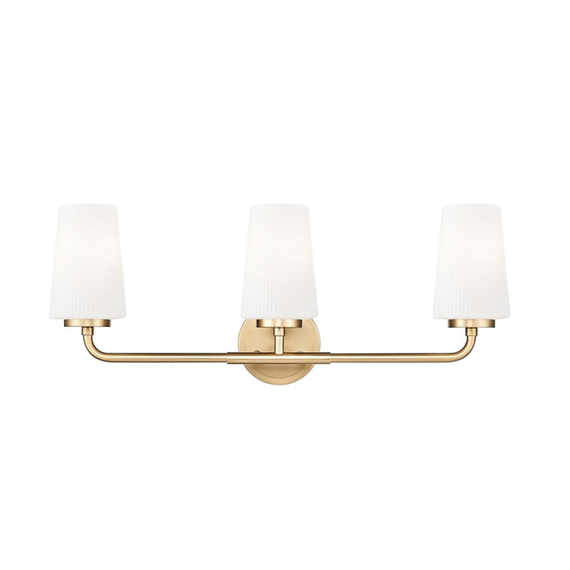 Z-Lite Montford 3 Light Vanity, Modern Gold/Matte Opal