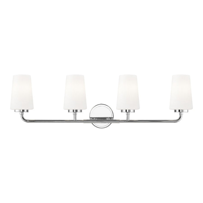 Z-Lite Montford 4 Light Vanity, Chrome/Matte Opal