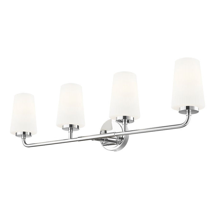 Z-Lite Montford 4 Light Vanity, Chrome/Matte Opal