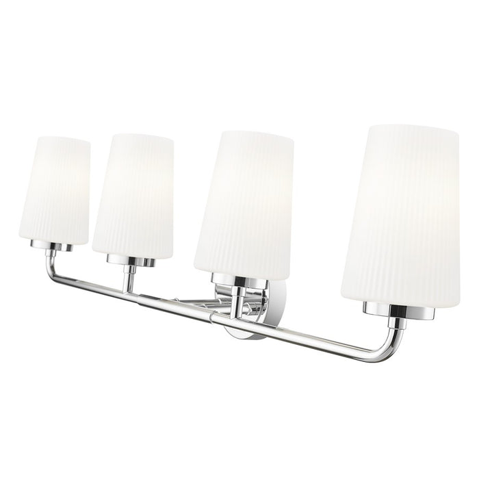 Z-Lite Montford 4 Light Vanity, Chrome/Matte Opal