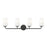 Z-Lite Montford 4 Light Vanity, Matte Black/Matte Opal