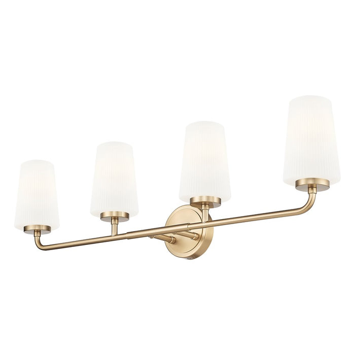 Z-Lite Montford 4 Light Vanity, Modern Gold/Matte Opal