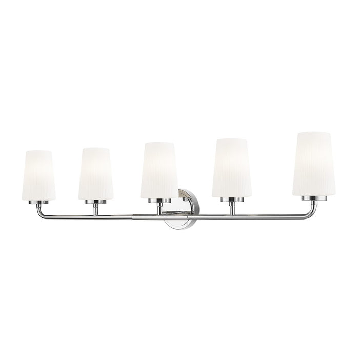 Z-Lite Montford 5 Light Vanity, Chrome/Matte Opal - 7005-5V-CH