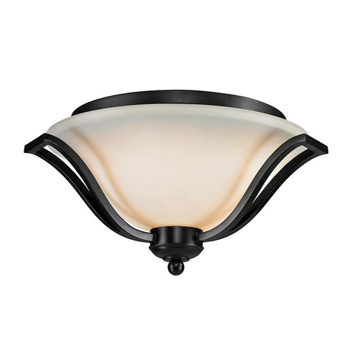 Z-Lite Lagoon 3 Light Ceiling, Bronze, Matte Opal - 702F3-BRZ