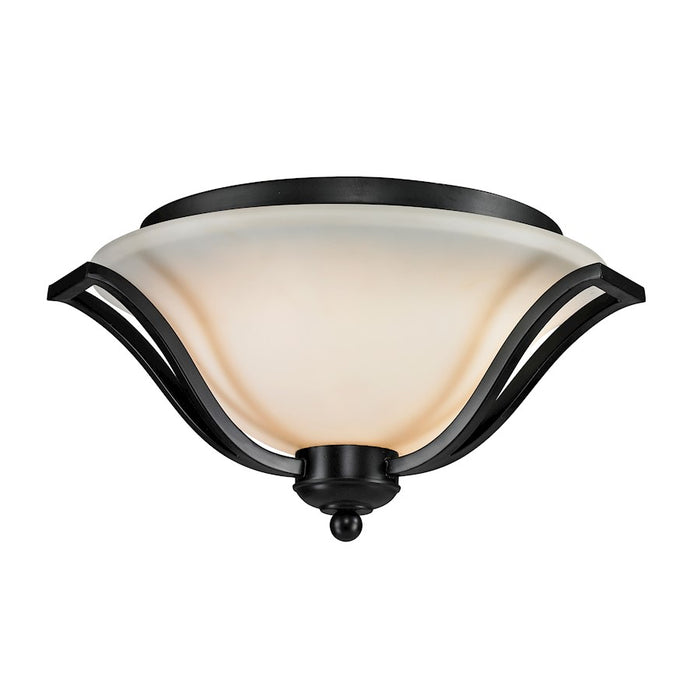 Z-Lite Lagoon 3 Light Ceiling, Bronze, Matte Opal - 702F3-BRZ