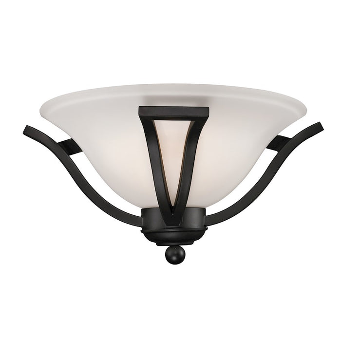 Z-Lite Lagoon 1 Light Wall Sconce, Matte Black, Matte Opal - 703-1S-MB