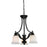 Z-Lite Lagoon 3 Light Chandelier, Matte Black, Matte Opal - 703-3-MB