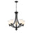 Z-Lite Lagoon 5 Light Chandelier, Matte Black, Matte Opal - 703-5-MB