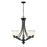 Z-Lite Lagoon 5 Light Chandelier, Matte Black/Matte Opal