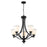 Z-Lite Lagoon 5 Light Chandelier, Matte Black/Matte Opal