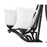 Z-Lite Lagoon 5 Light Chandelier, Matte Black/Matte Opal