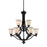 Z-Lite Lagoon 9 Light Chandelier, Matte Black, Matte Opal - 703-9-MB