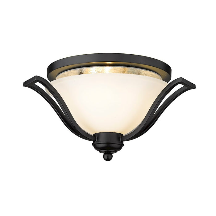 Z-Lite Lagoon 3 Light Ceiling, Matte Black, Matte Opal - 703F3-MB