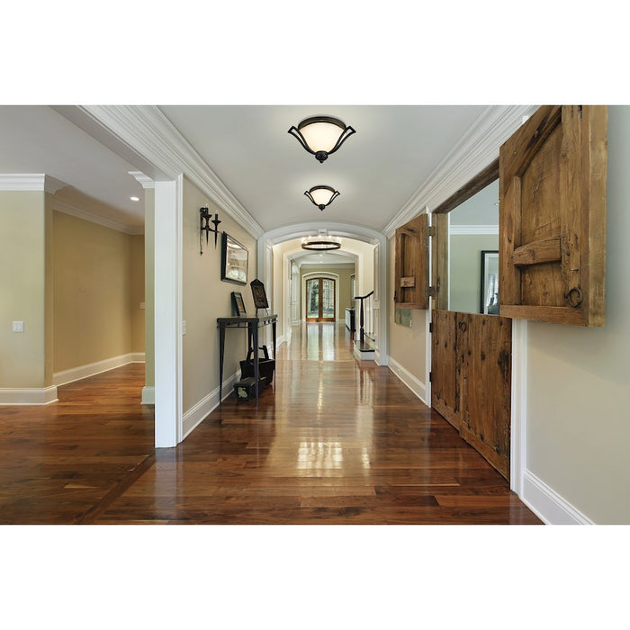 Z-Lite Lagoon 3 Light Ceiling, Matte Black/Matte Opal