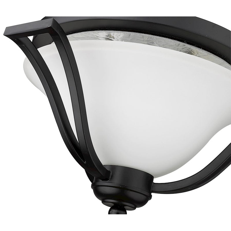 Z-Lite Lagoon 3 Light Ceiling, Matte Black/Matte Opal