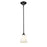 Z-Lite Lagoon 1 Light Mini Pendant, Matte Black/Matte Opal