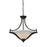 Z-Lite Lagoon 3 Light Pendant, 24x24", Matte Black, Matte Opal - 703P-MB