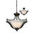Z-Lite Lagoon 3 Light Pendant, 19.5x15", Matte Black, Matte Opal - 703SFC-MB