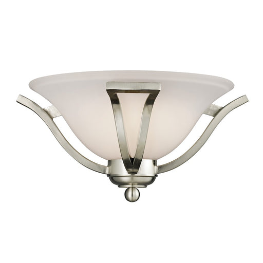 Z-Lite Lagoon 1 Light Wall Sconce, Brushed Nickel, Matte Opal - 704-1S-BN