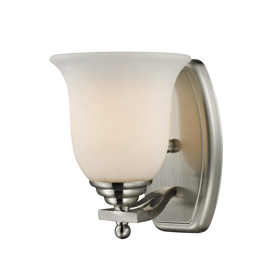 Z-Lite Lagoon 1 Light Vanity Light, Brushed Nickel, Matte Opal - 704-1V-BN
