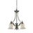 Z-Lite Lagoon 3 Light Chandelier, Brushed Nickel, Matte Opal - 704-3-BN
